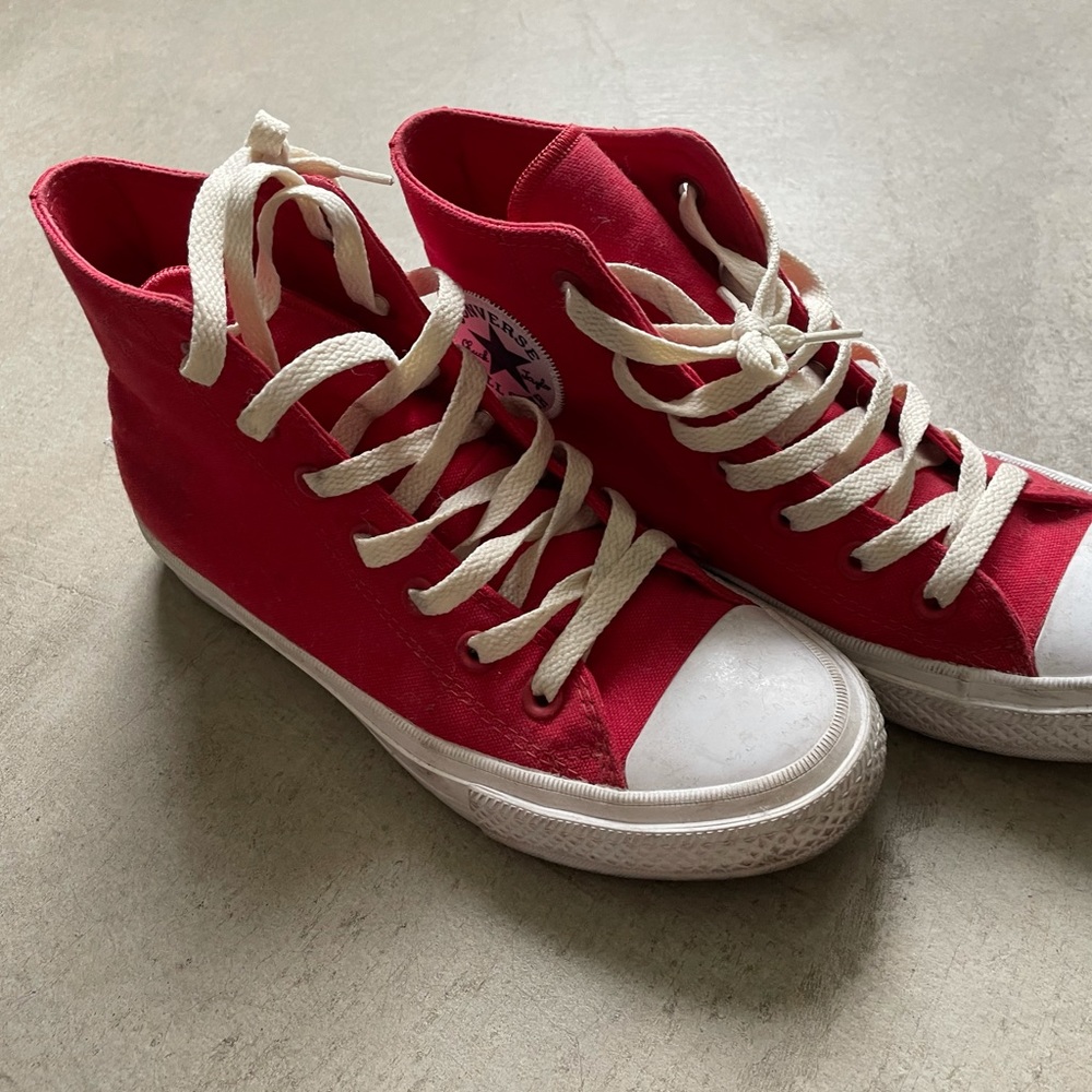 Red Chuck Taylor Hi-Tops